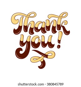 Vector Thank You Lettering Invitation Greeting Stock Vector (Royalty ...