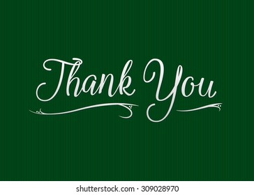 Vector 'Thank You' lettering on striped background - includes blends and gradients.