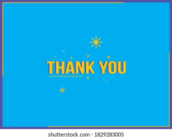 vector thank you lettering text