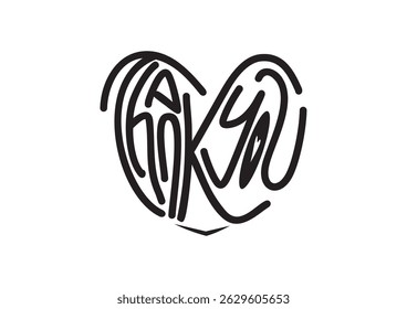 vector thank you.
This work is very suitable for use as a greeting sign, printed stickers, screen printing t-shirts and so on.