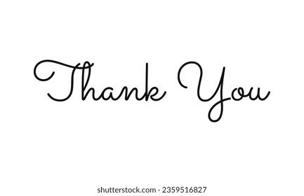 Vector thank you typography style vector.