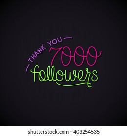 Vector thanks design template for network friends and followers. Thank you thousand followers card. Image for Social Networks. Web user celebrates a large number of subscribers or followers.