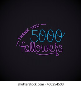 Vector thanks design template for network friends and followers. Thank you thousand followers card. Image for Social Networks. Web user celebrates a large number of subscribers or followers.