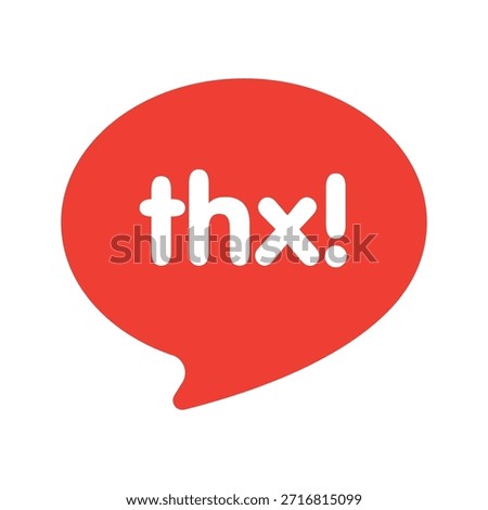 Vector Thanks Speech Bubble Illustration