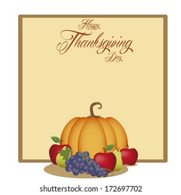 Vector Thanksgiving Day Related Elements Editable