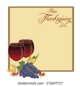 Vector Thanksgiving Day Related Elements Editable