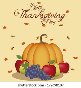 Vector Thanksgiving Day Related Elements Editable