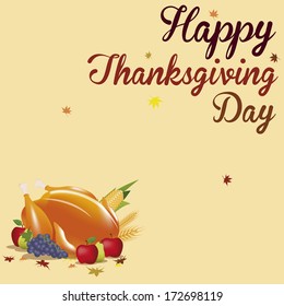 Vector Thanksgiving Day Related Elements Editable