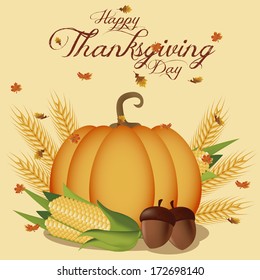 Vector Thanksgiving Day Related Elements Editable