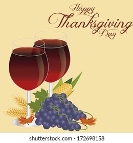 Vector Thanksgiving Day Related Elements Editable