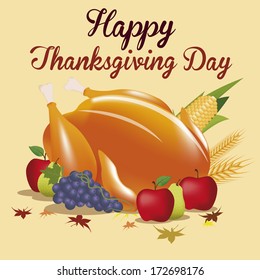 Vector Thanksgiving Day Related Elements Editable