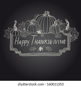 Vector Thanksgiving Frame. Thanksgiving banner.