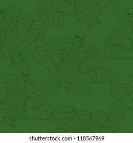 vector thanksgiving seamless pattern green