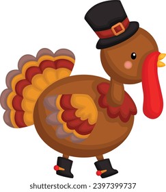 a vector of thanksgiving turkey