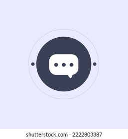 Vector that can be used as Blue and Round Message and Comment Icon