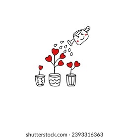 ็ vector dibujado a mano que se relaciona con el cuidado de la enfermedad cardíaca o el seguro de salud del corazón, las buenas vibraciones pueden hacer buena vida