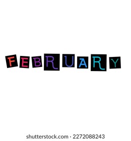 vector que dice calendario "Febrero"