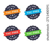 Vector THC Free Star Badge Labels