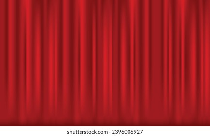 Cortinas de cine de teatro vectorial con ilustración de vector de luz foco.