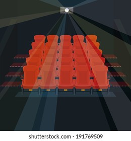 Vector Theater Or Cinema Room Background Editable
