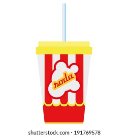 Vector Theater Soda Icon Isolated On White Background