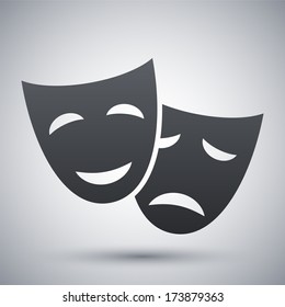 Vector theatrical masks icon