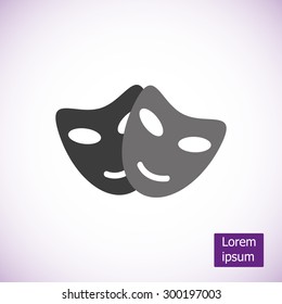 Vector theatrical masks icon