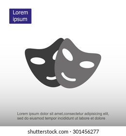 Vector theatrical masks icon