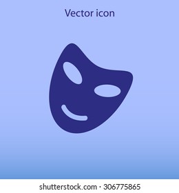 Vector theatrical masks icon	