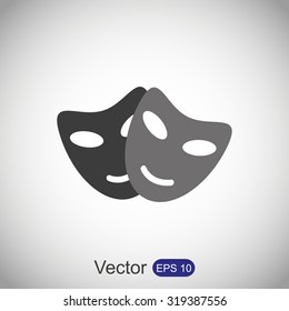 Vector theatrical masks icon
