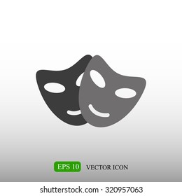 Vector theatrical masks icon