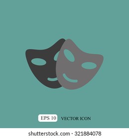 Vector theatrical masks icon