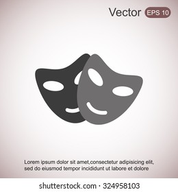 Vector theatrical masks icon