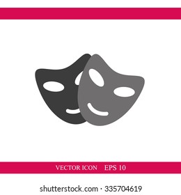 Vector theatrical masks icon