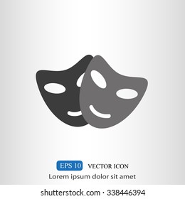Vector theatrical masks icon