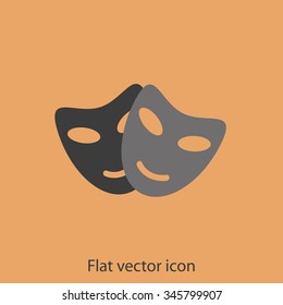 Vector theatrical masks icon
