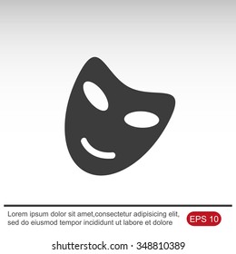 Vector theatrical masks icon