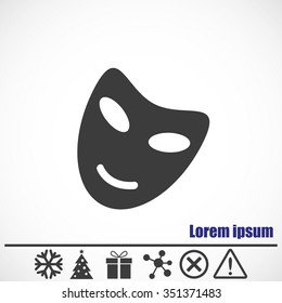 Vector theatrical masks icon