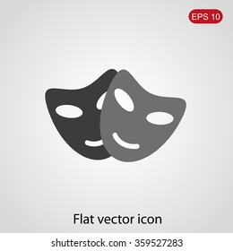 Vector theatrical masks icon