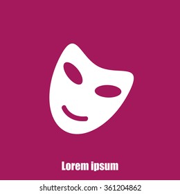 Vector theatrical masks icon