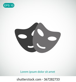 Vector theatrical masks icon