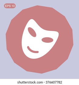 Vector theatrical masks icon