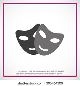 Vector theatrical masks icon