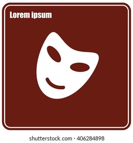 Vector theatrical masks icon
