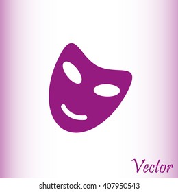 Vector theatrical masks icon
