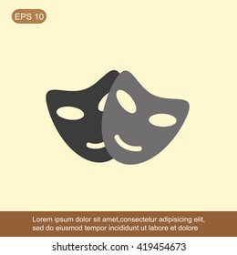 Vector theatrical masks icon
