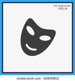 Vector theatrical masks icon
