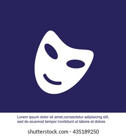 Vector theatrical masks icon
