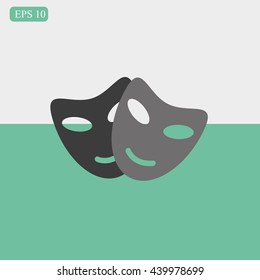 Vector theatrical masks icon