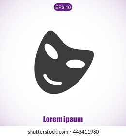 Vector theatrical masks icon
